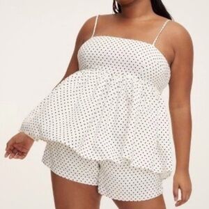 kate spade new york x Target Mini Polka Dot Linen Baby Doll Tank Top XXL New